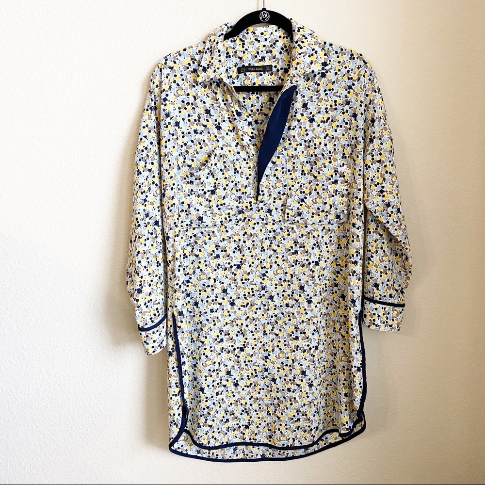 Zara size medium geometric shirt dress